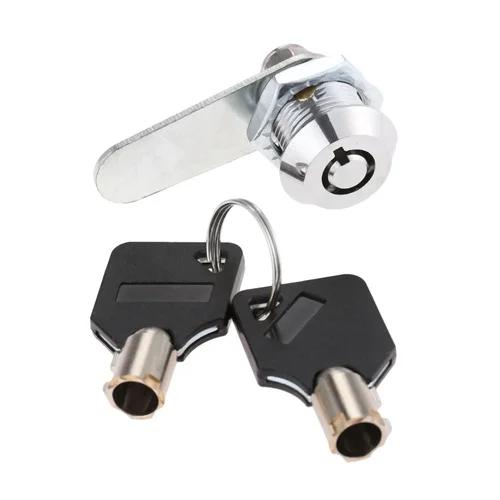 Drawer Tubular Cam Lock 16/20/25/30mm Security Drawer Cam Cylinder Lock with 2 Keys for Door Mailbox Cabinet Cupboard Letterbox