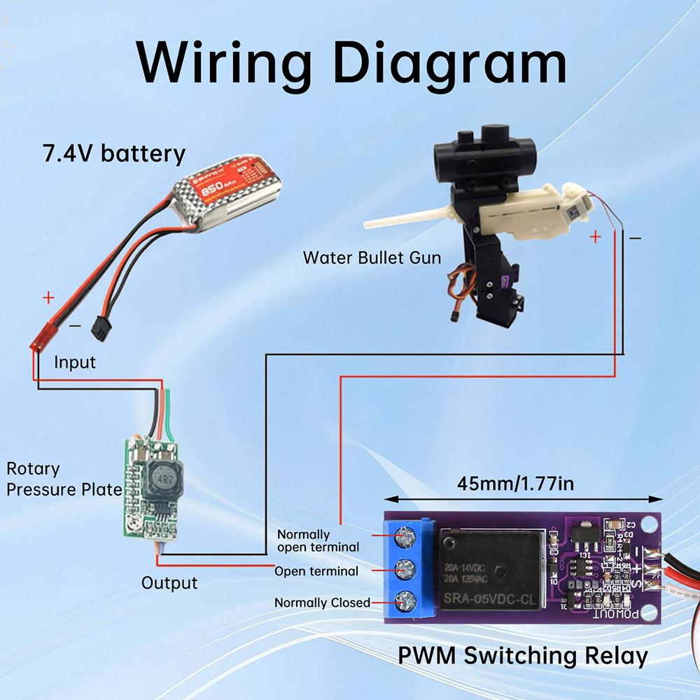 5-12V 20A PWM Relay Switch 1 Channel Servo Signal LED Indicate DIY Electronic Kit for Aircraft Remote Controller