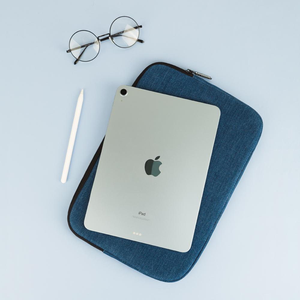 All New Frame Stonewashed Denim Laptop Pouch (Ipad 11/13/15 Inch)