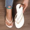 Fashion New Fashion Metal Chain Women's Slippers Summer Flat Casual Beach Flip Flops for Women Chaussure Femme Sandals Plus Size 43