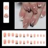 S.A.V.I 24Pc Nude French Manicure Press-On Nails - Long Square Shape with Adhesive Tabs & Liquid Glue