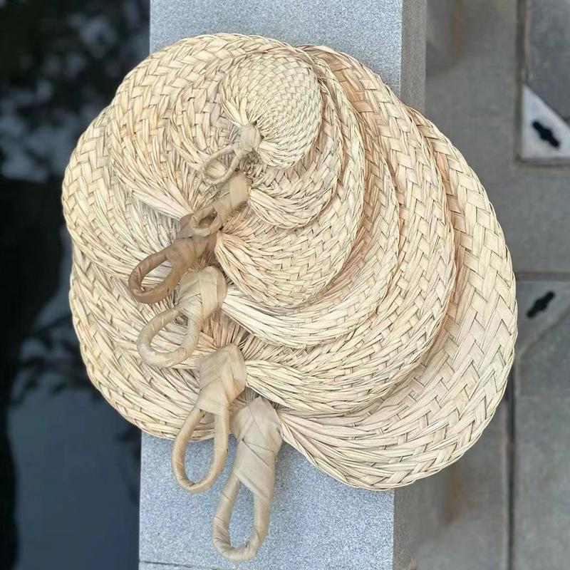 Vintage Palmblad Ventilator Handgemaakt Ademend Natuurlijke Koelventilator voor Tiki Feest Buiten Bijeenkomst