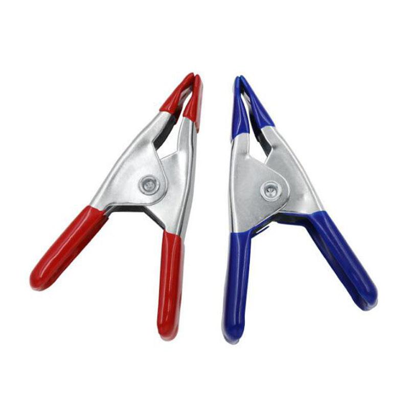 Metal Spring Clamps Plastic Handle Clip Spring Clamps Soft Plastic Tips Grip Woodworking Grip Powerful Tools