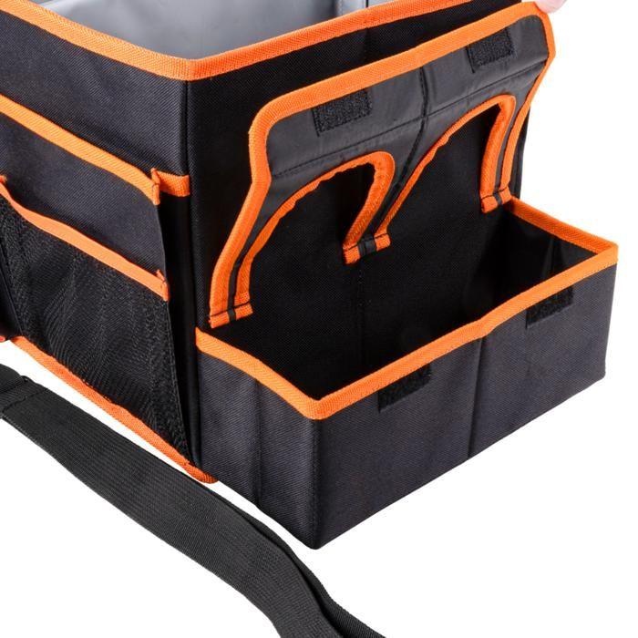 Organiseur de coffre - BLACK+DECKER - Sac avec bandoulière - 2 porte-gobelets - Noir - 47,5x25x30 CM