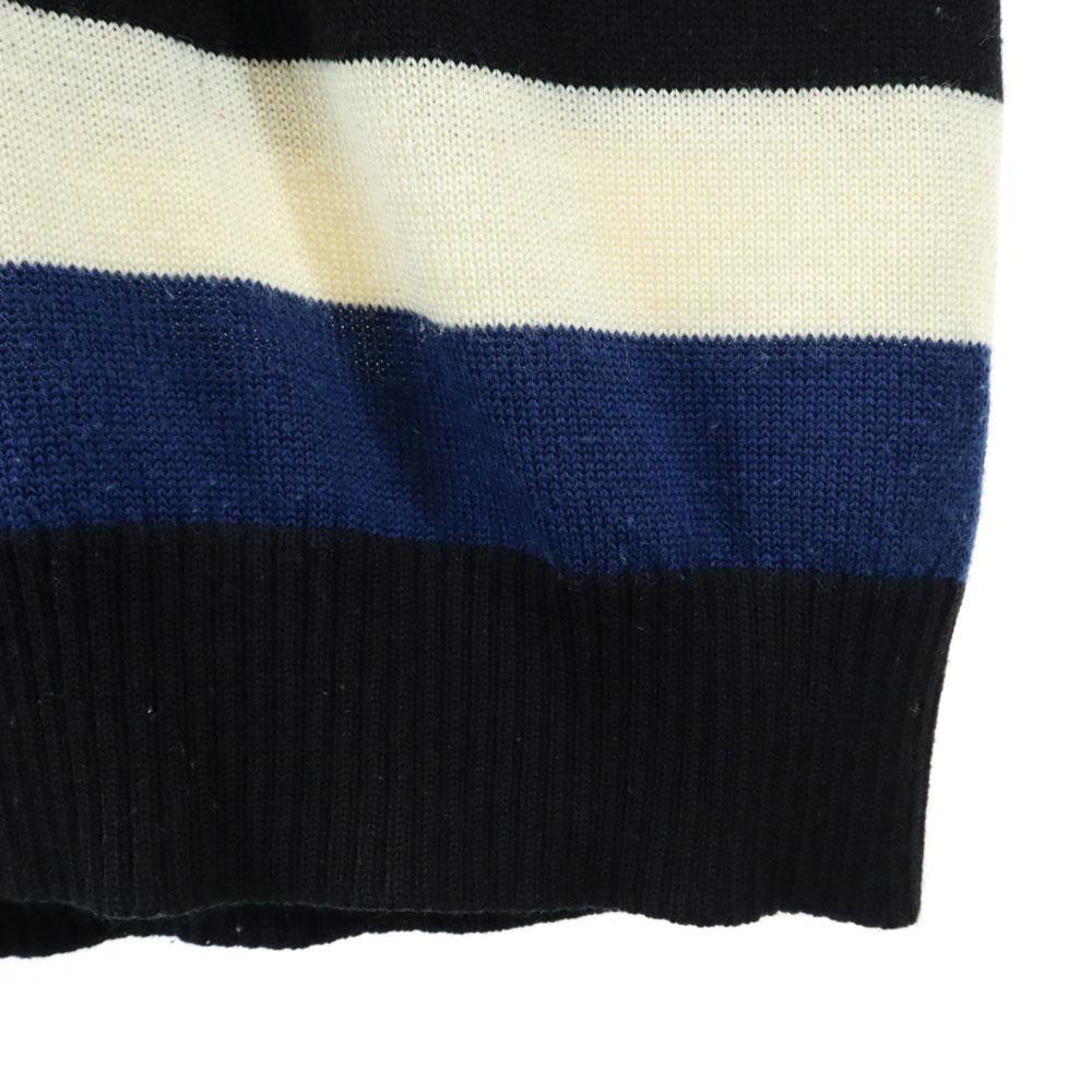 A Bathing Ape Wool Blend Border Long Sleeve Sweater L Knit Men's Used