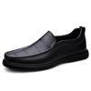 Men's Large Size Formal Leather Slip-On Shoes - Casual Low-Top for Spring/Summer