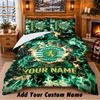 Set de așternut 3 piese cu model Sporting CP Nume personalizat, Cearșaf și Fețe de pernă Pentru Dormitorul de Acasă