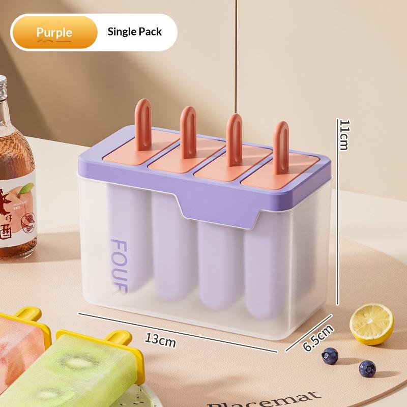Popsicle/Sorbet Mold Food Grade Household Popsicle Making Ice Box Abrasive Tools With Lid Homemade Ice Cream Artifact