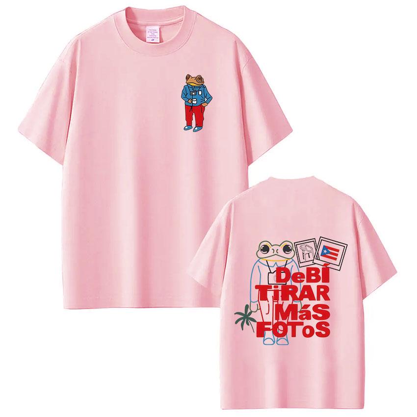 ZX Rapper Bad Bunny Tshirt Debi Tirar Mas Fotos DTMF T Shirts Mens Women Clothing Fashion Hip Hop Oversized Tshirt Streetwear