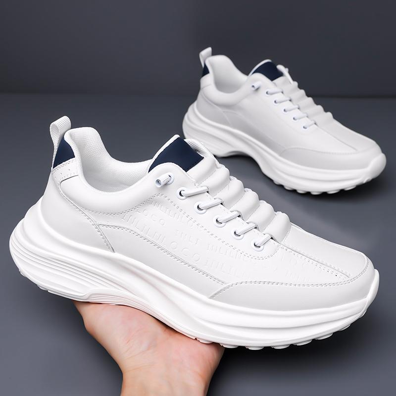 

TUINANLE Men s Leather Sneakers Elevator Shoes Invisible Breathable Men s Casual Fashion Sneakers 39 белый