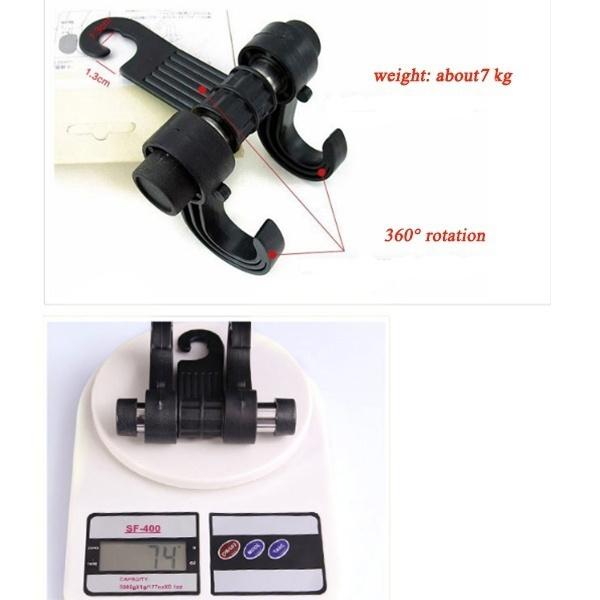 1PC Car Seat Back Headrest Dual Hook Holder Plastic Hanger for Bag Purse Cloth