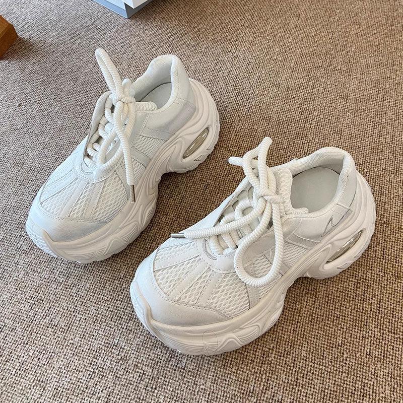 

Dad shoes JX spring and autumn mesh breathable thick-soled new versatile air cushion heightening soft-soled casual sports shoes 35