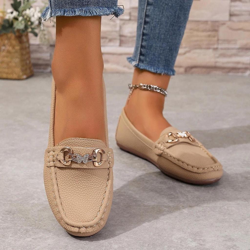 Scarpe Casual da Donna Slip-on Mary Jane Primavera Autunno Nuova Moda Punta Rotonda Tinta Unita Suola Morbida Mocassini Piatti Zapatos De Mujer