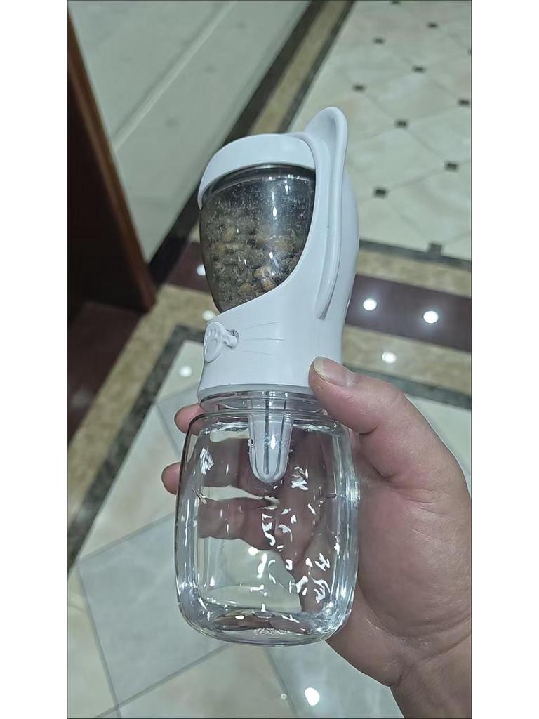 Dual Pet Water & Food Bottle: Portable 2-in-1 Outdoor Drinking Cup & Feeding Bowl for Dogs & Cats