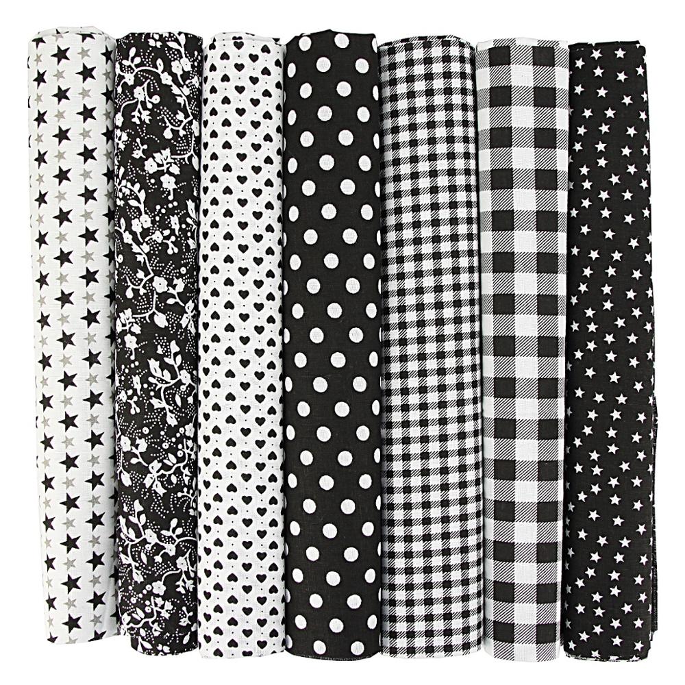 7PCS 25 X 25cm/50 X 50cm Squares Cotton Craft Fabric Cloths for DIY Bundle Patchwork Quilting Sewing Scrapbooking Artcraft