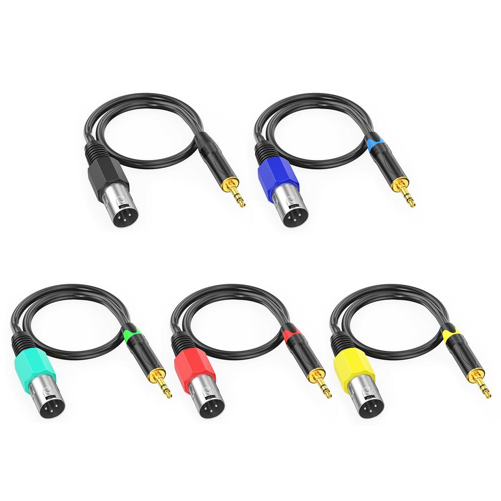 Heavy Duty 3.5mm Male To XLRs Balanced Sound Cable With Metal Shell For Phantoms Power Microphones