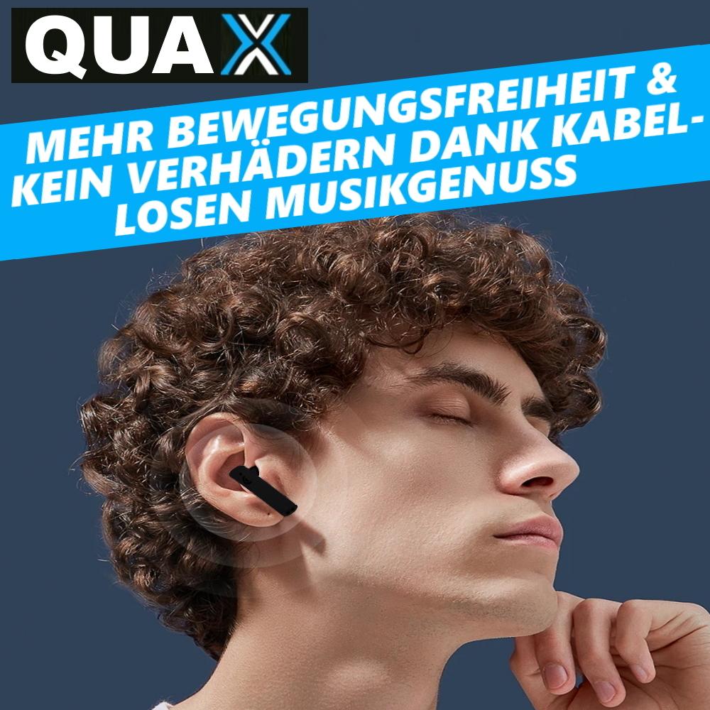 Bezdrátová Bluetooth sluchátka QUAX pro iPhone a Samsung, černá