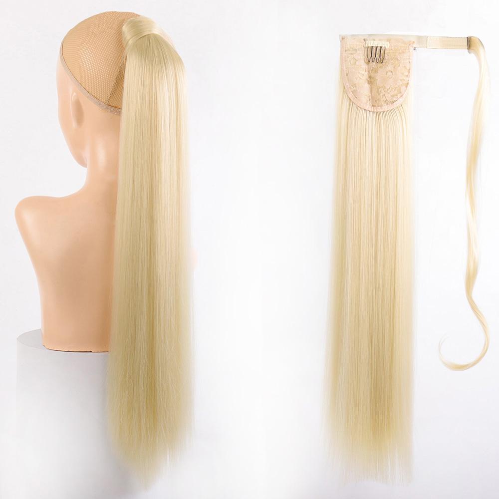 

Длинные прямые хвостики на клипсе в хвосте на шнурке синтетические накладные волосы с конским хвостом 34inches