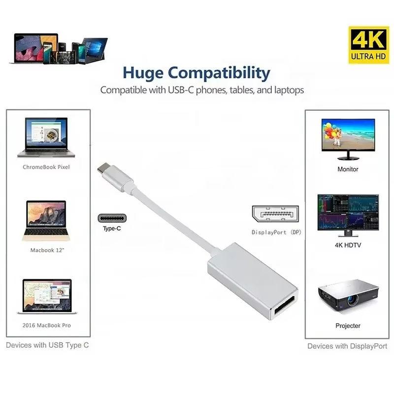 Type-C to DP 4K HD Metal Adapter Cable