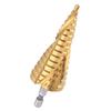 High Speed Steel Step Drill Bit Hex Shank Spiral Grooved Titanium Coated Drill Bit Titanium Coated Hex Shank Drill Bit