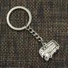 Moda 30mm breloczek metalowy breloczek brelok biżuteria antyczne platerowane autobusem londyńskim samochód 20x25mm wisiorek