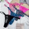 3Pcs/Set Adjustable Belt Sexy Women Lace Thong Panties Low Waist G-String Underwear Hollow Out Lace Lingerie
