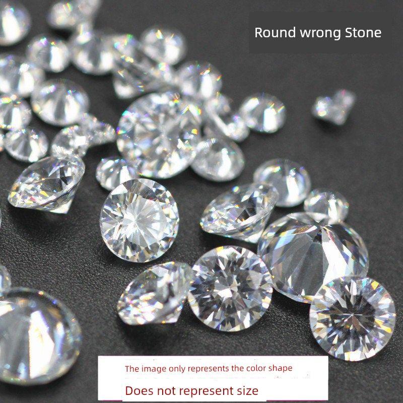 

AAA Loose Diamond 0.8-15mm White Pointed Bottom Zircon Stone Transparent round Artificial Gemstone Jewelry Watch Diamond Zircon 1.3mm 100 Pieces