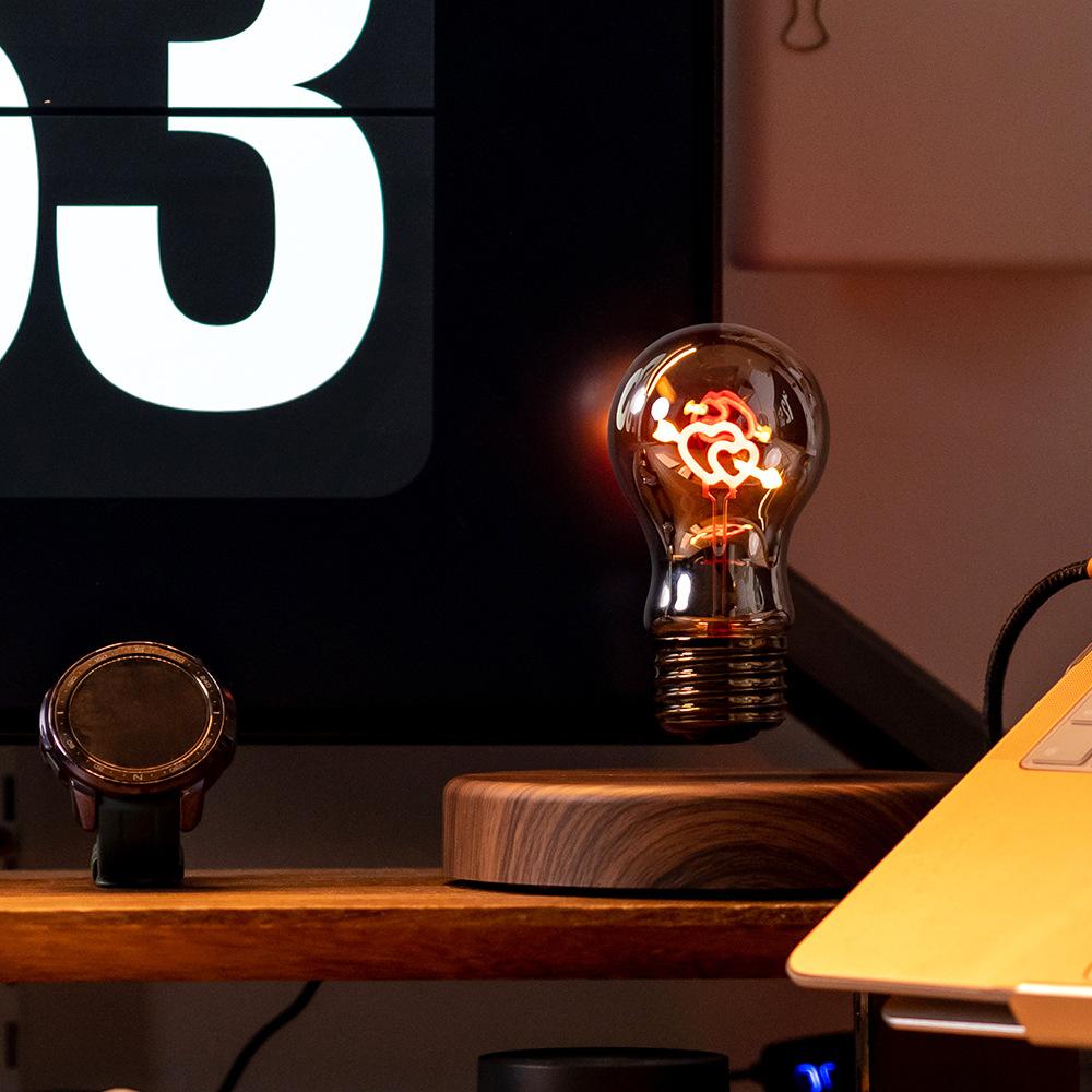 Dropshipping Creative Atmosphere Magnetic Levitation Light Bulb Small Night Light Desktop Technology Decoration Novelty Gift CJH