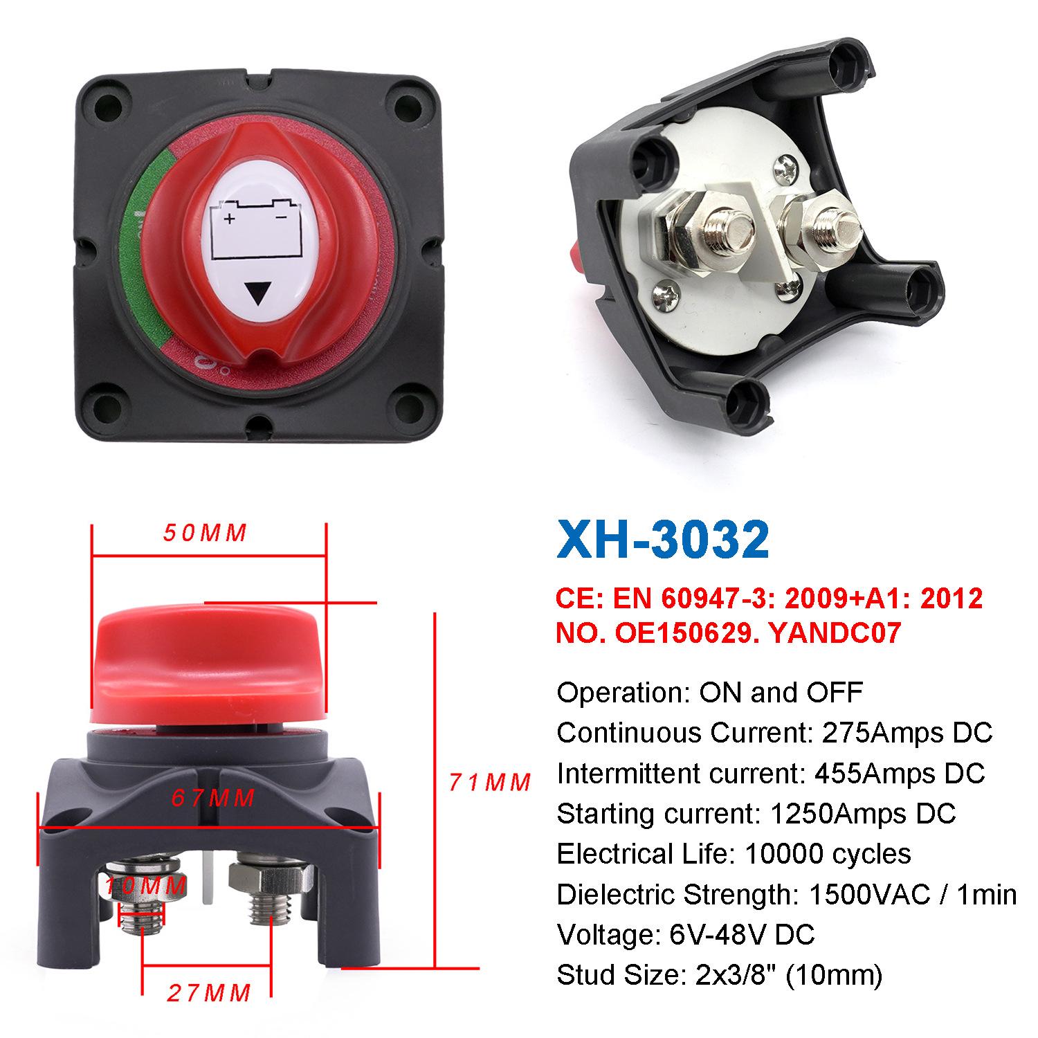 

Универсальный выключатель массы 12В-48В 300А для гонок, автодома, яхты, лодки, грузовика