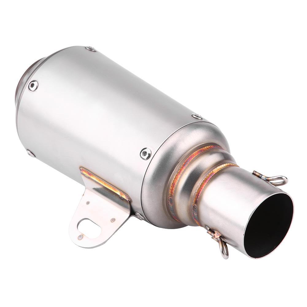 Universal Motorcycle Muffler Exhaust Tailpipe Tail Pipe Tip Stainless Steel Titanium Color