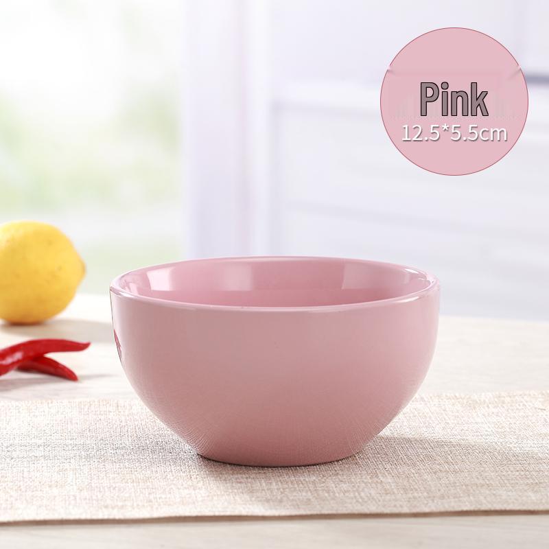 Colorful Large Ceramic Children's Bowl - Creative Underglaze Design for Rice or Porridge