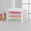 Wide 3 Drawer Unit Stackable Storage Organizers Clear Drawers Multi-Purpose Home Office Craft Supplies Desktop Organization