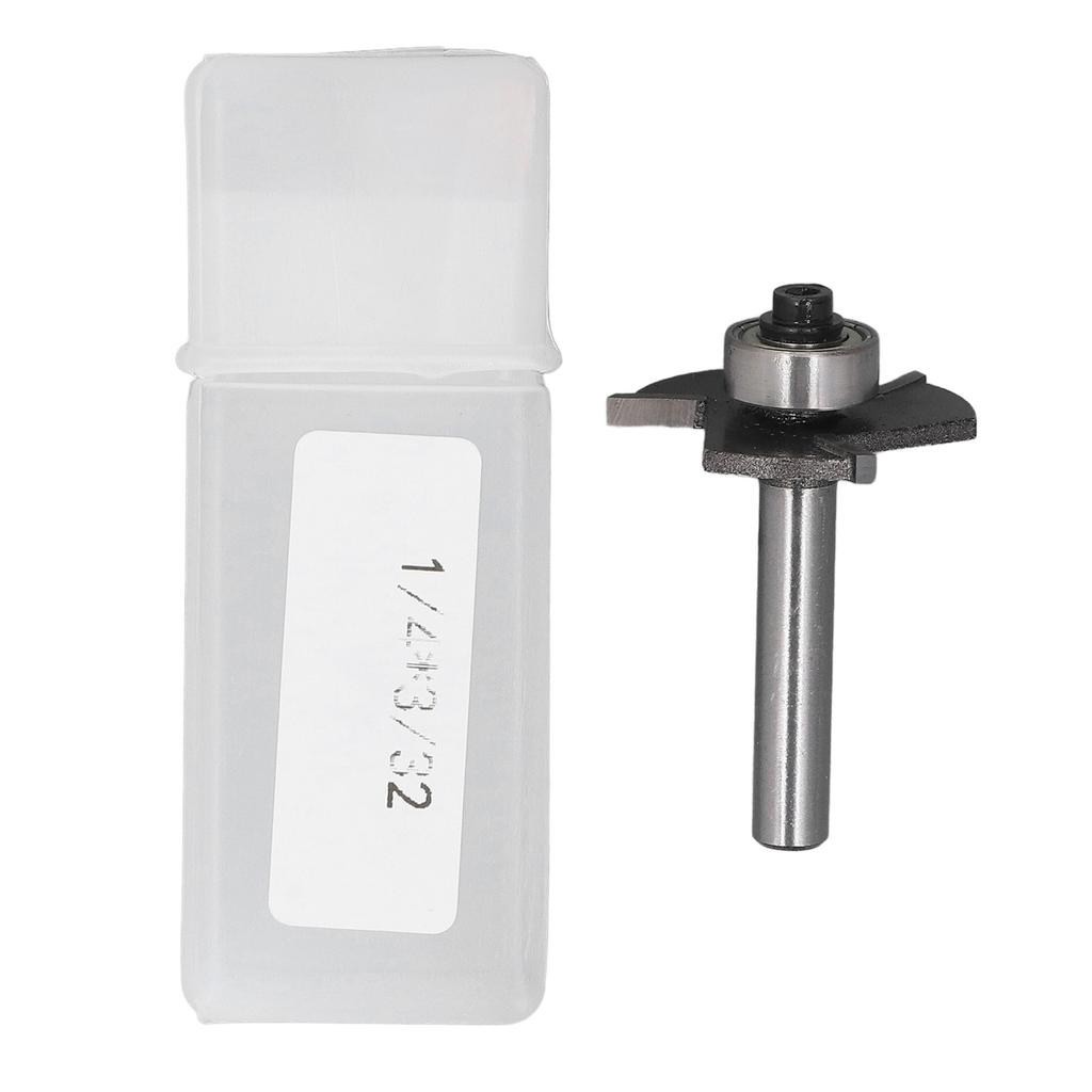 Freză cu canelură T 3 muchii coadă 1/4 inch Înălțime de tăiere 3/32 inch Freză pentru șină T cu rulment pentru