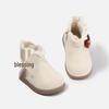 Stylish Baby Girls' Mid-Top Boots - 2025 Autumn/Winter Korean Princess Soft-Soled Cotton Footwear