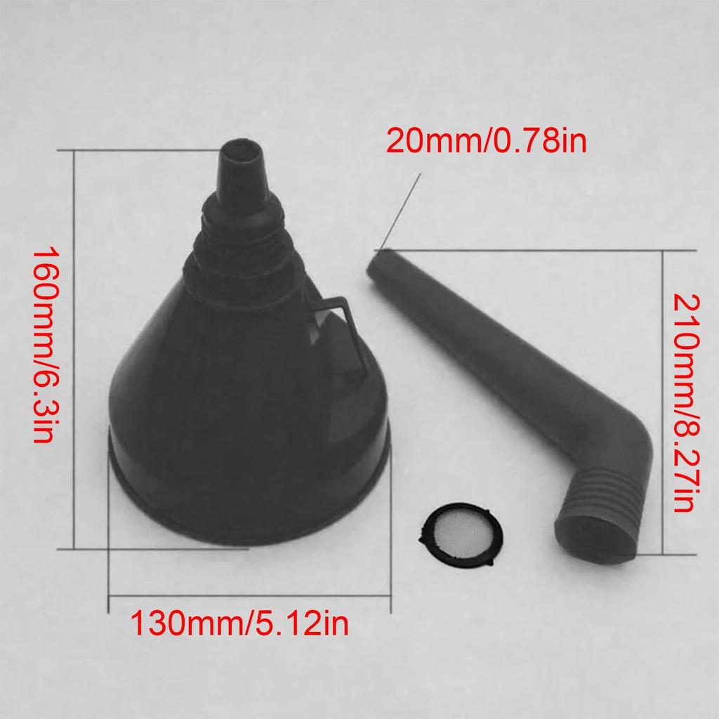 Motorcykeltrakt, Biltratt, Bred Mun med Avtagbar Pip och Filter -