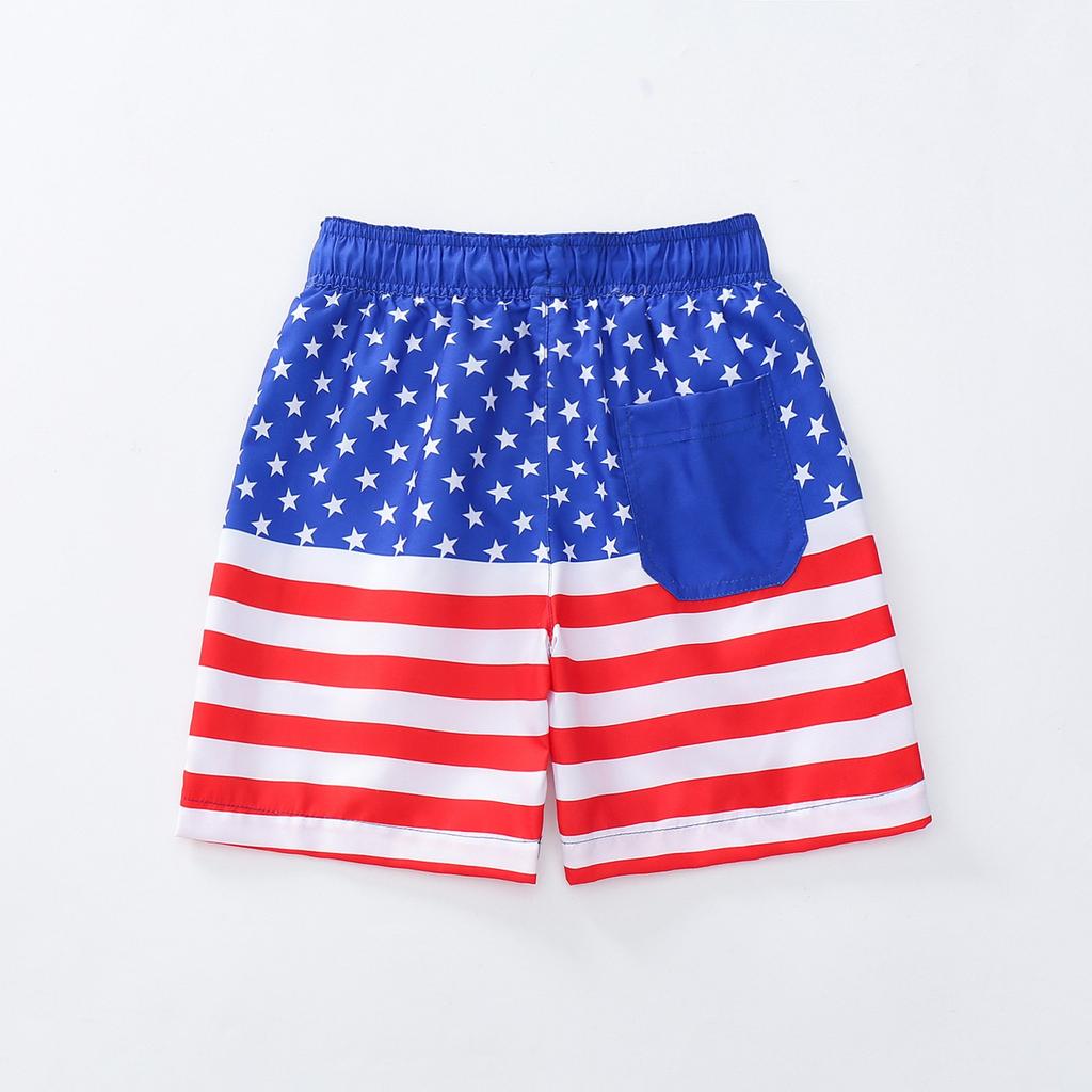 Boys' Swim Trunks - Mesh Lined Drawstring Beach Shorts