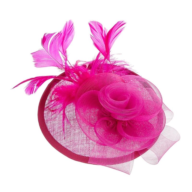 British Styles Women's Fascinator Beautiful Linen Brida Headwears Delicate Hat Adornment For Stylish Appearance