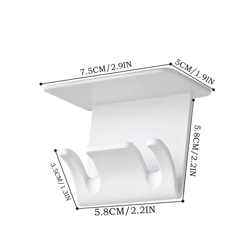 Bathroom Toothbrush Holder Waterproof Toothbrush Hook No Drilling Storage Rack Hanger For Home Office Kids Family Organization