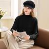 TUHUANG Women's Cashmere Wool Blend Half-High Neck Sweater