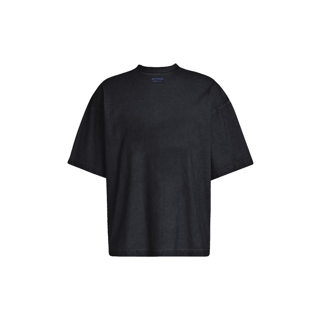 Adidas Originale Abstrakte Stickerei Lockerer Rundhals Sport T-Shirt Herren Tops Schwarz GN3323