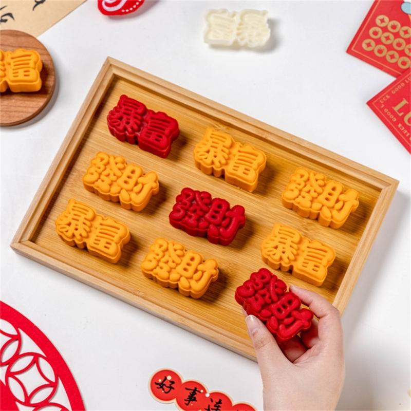 Convenient Mooncake Mold Mooncake Baking Tools ABS Material Mooncake Press Mooncake Stamps for Traditional Celebrations