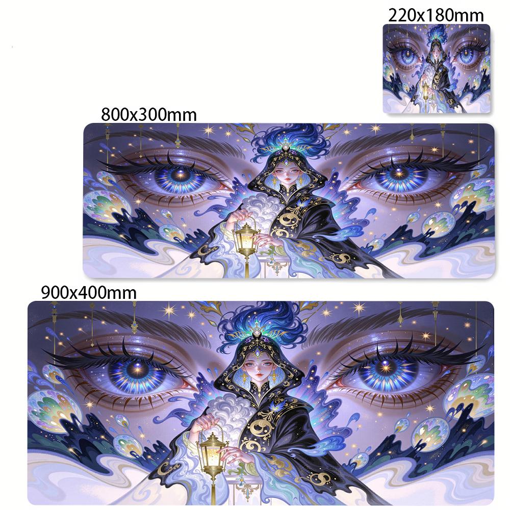 Surface for Computer Mouse Pad Large Gamer Mousepad Color Anime Carpets Girl Eyes Desktop Mat Gaming Mats Playmat Xxl Table Pads