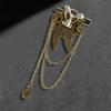 Elaborate Industrial Style Hairpin Wing Brooch Hair Jewelry Metal Gears Propeller Design For Role Play