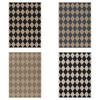 Geometric Checkered Easy-Clean Rug for Indoor/Outdoor Balcony, Kitchen & Coffee Table Non-Slip Decor