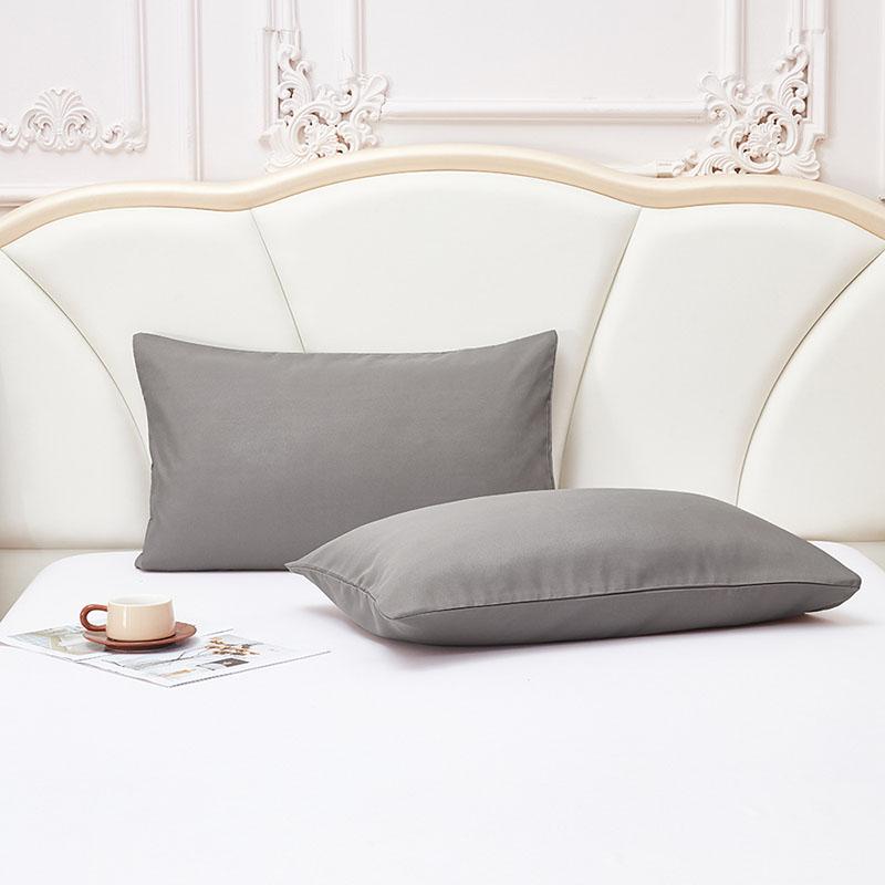 Simple Plain Sanding Pillowcase For Bed Fashion Skin-Friendly Pillow Cover For Single Double 2Pcs Home Textiles For Four Seasons