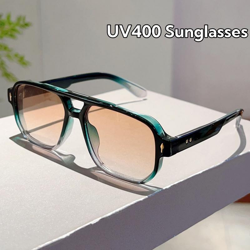 High Quality Fashion Sunglasses Uv400 Casual Versatile Pilot Retro Trend Blue Light Blocking Sun Protection Shades Eyeglasses