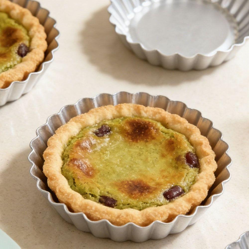 Nonstick Pizza Baking Pan Edge-patterned Tart Pan Easy Clean Egg Tart Molds  Pastry Making