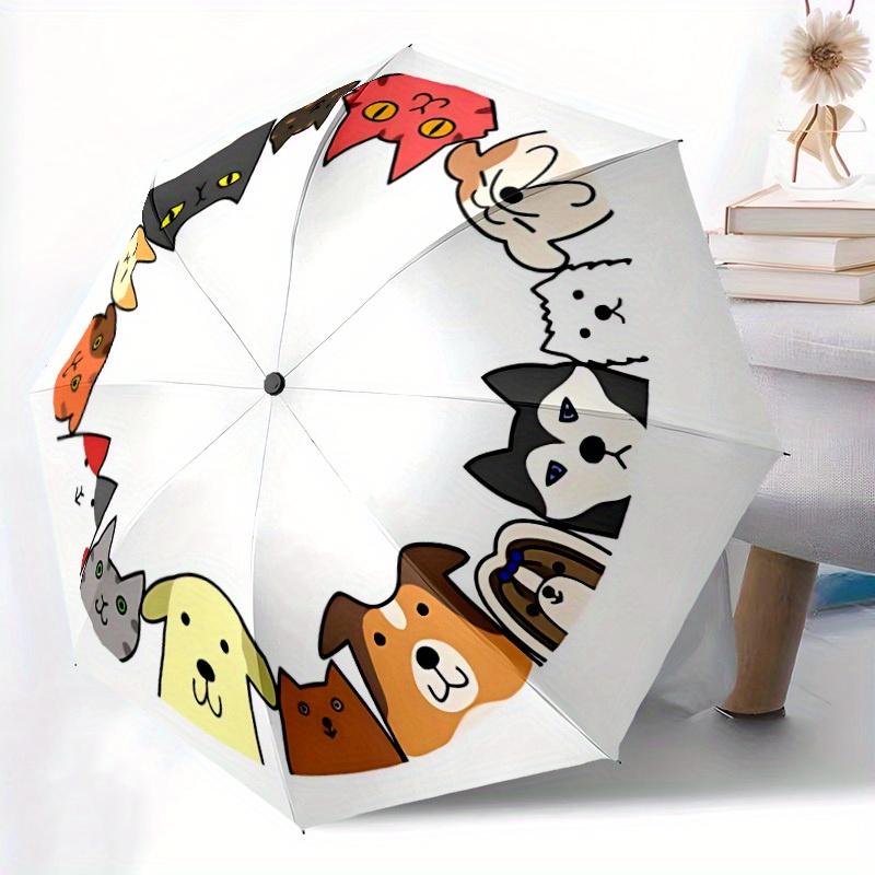 1pc Pet Circle Automatic Open/Close Umbrella, Portable Folding Umbrella for Everyday Use Yy250826003