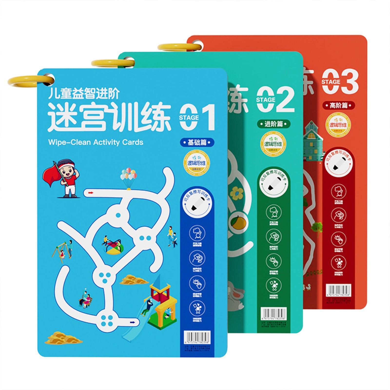 

Детская книга-тренажер с лабиринтами, игрушки-головоломки на концентрацию, тренировка мышления целым мозгом, развитие интеллекта, 60 мл One Size