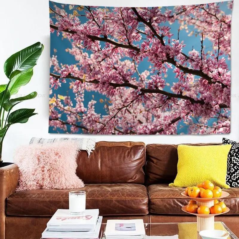 Office Living Room Tapestry Cherry Blossom Forest Tapestry Home Wall Decoration Tapestry
